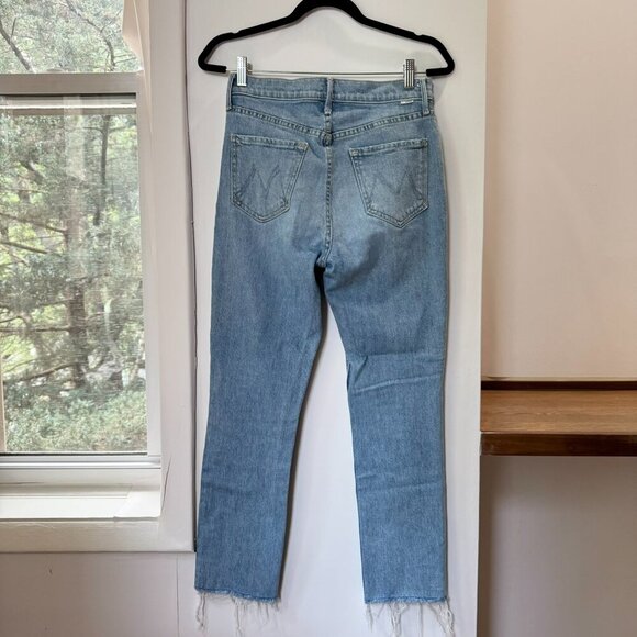 New MOTHER The Pixie Dazzler Jeans in Ivy League Combo Light Wash Denim Blue 29 - Picture 5 of 17